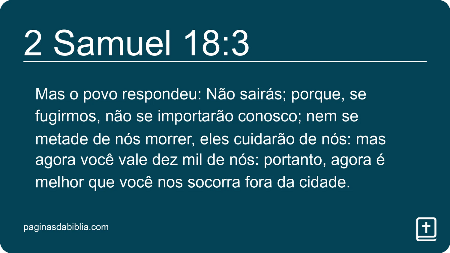 2 Samuel 18:3