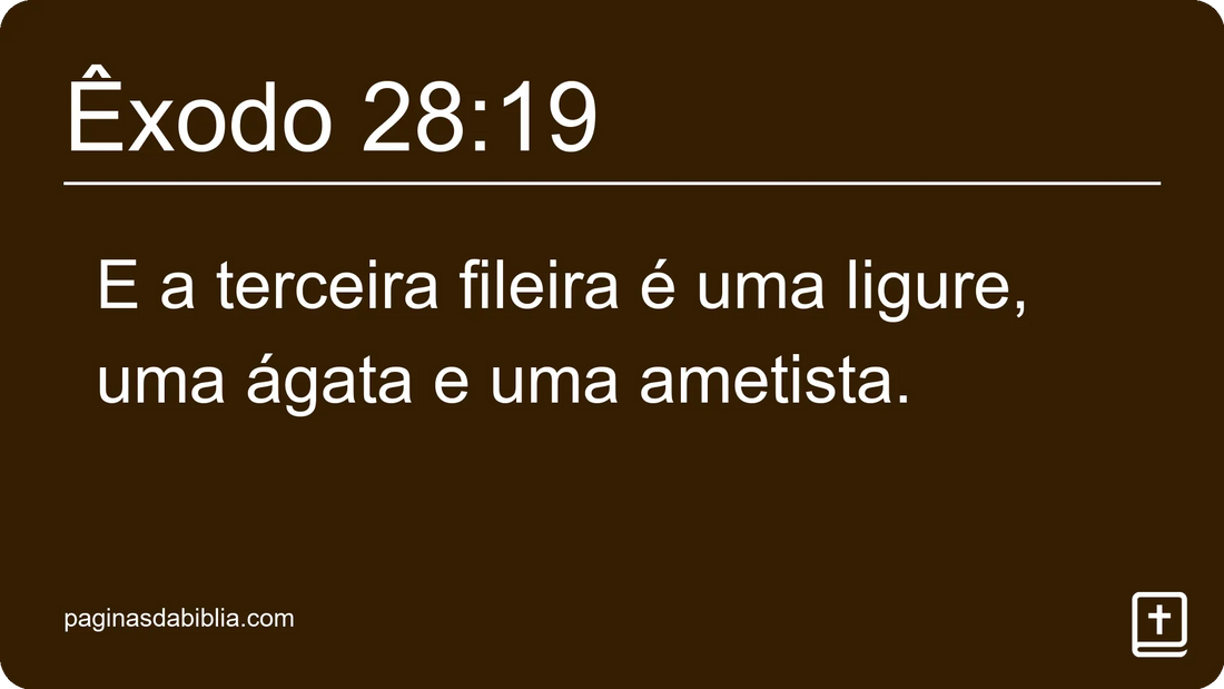 Êxodo 28:19