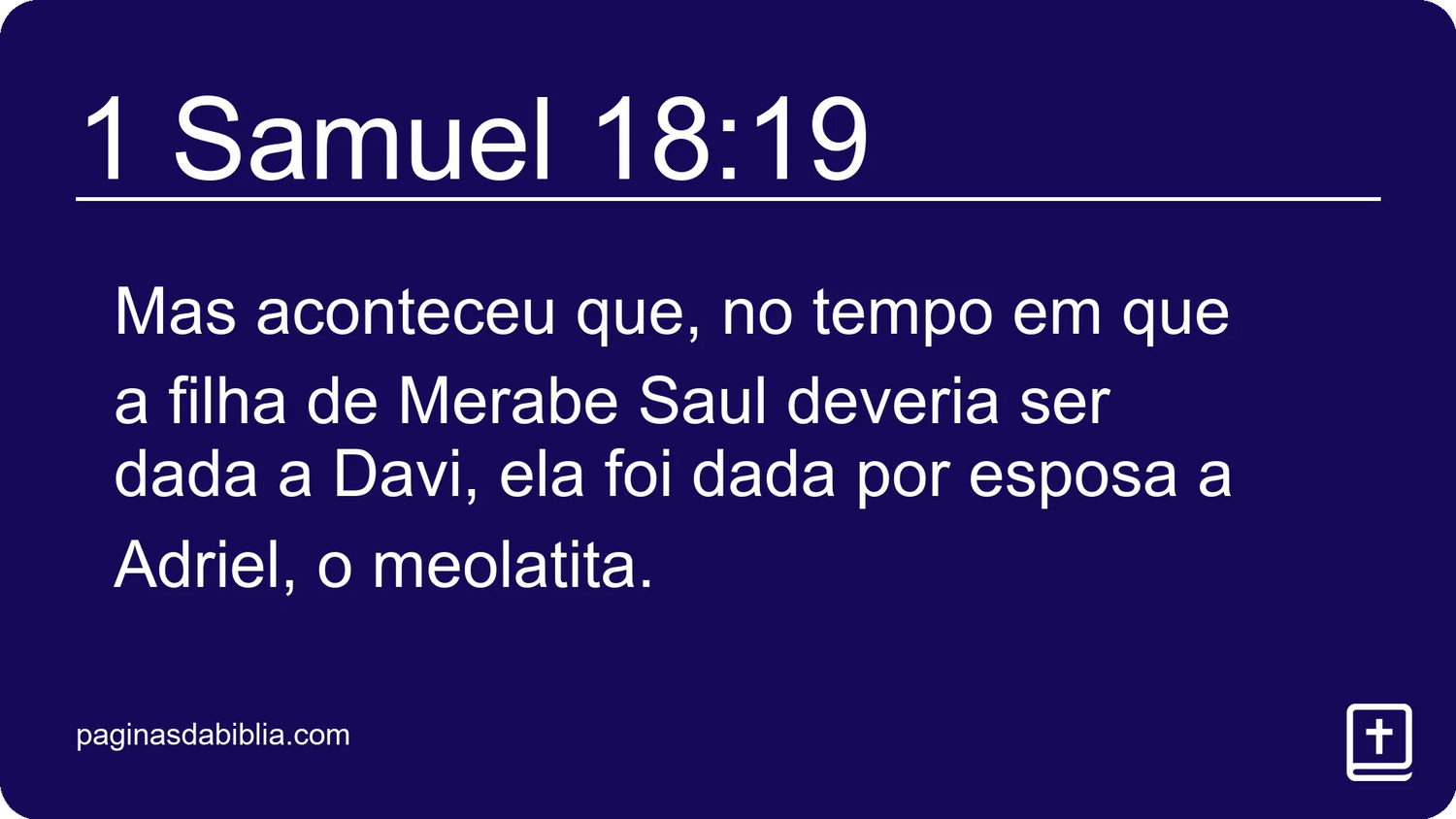 1 Samuel 18:19