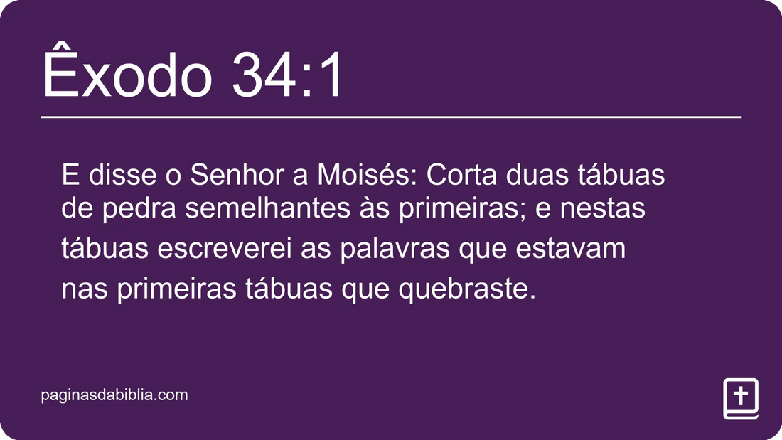 Êxodo 34:1