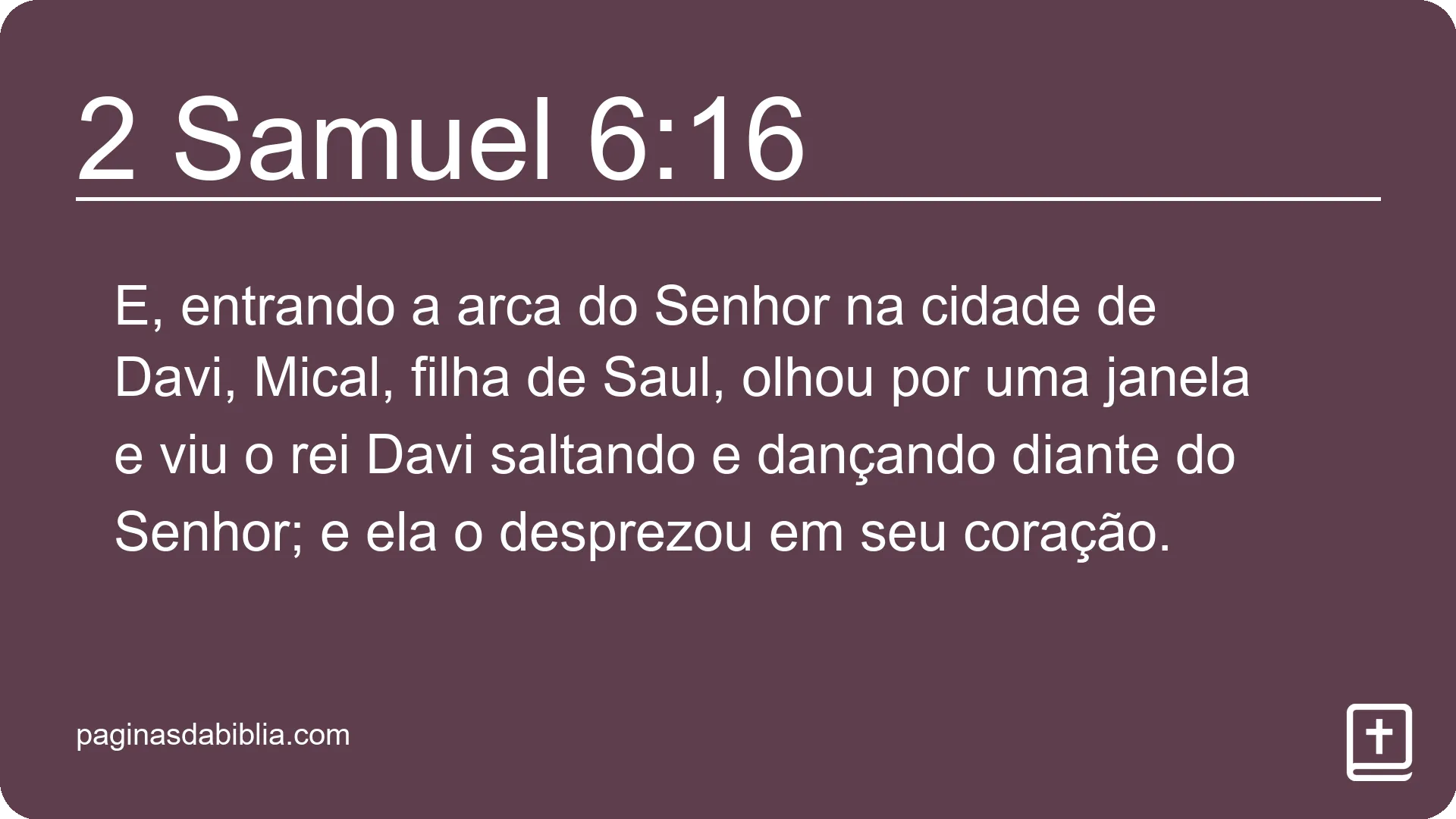 2 Samuel 6:16