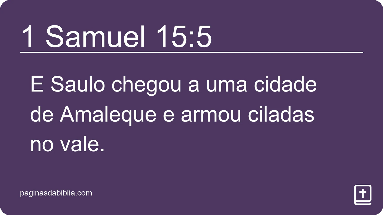 1 Samuel 15:5