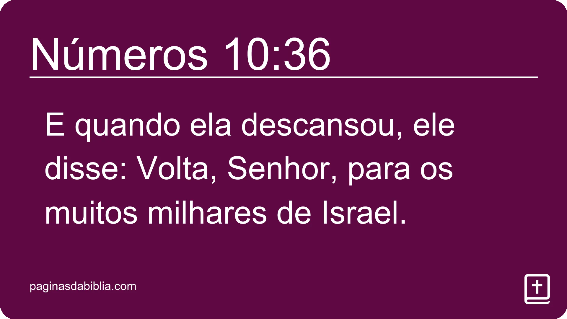 Números 10:36