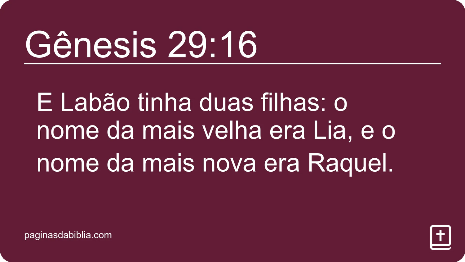 Gênesis 29:16