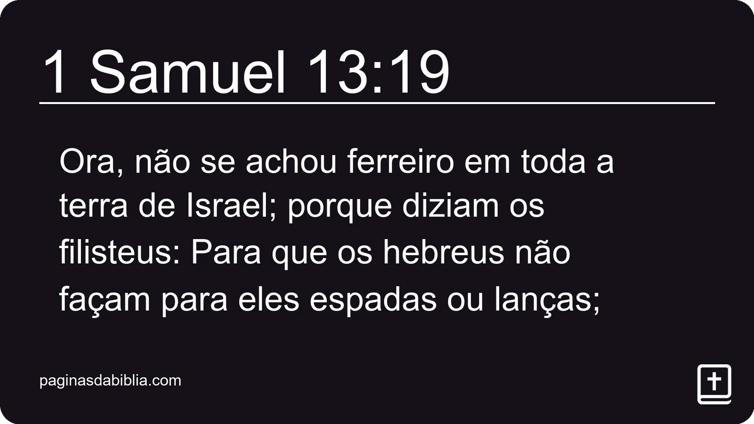 1 Samuel 13:19