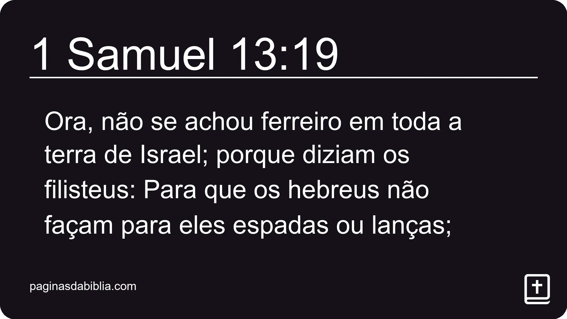 1 Samuel 13:19