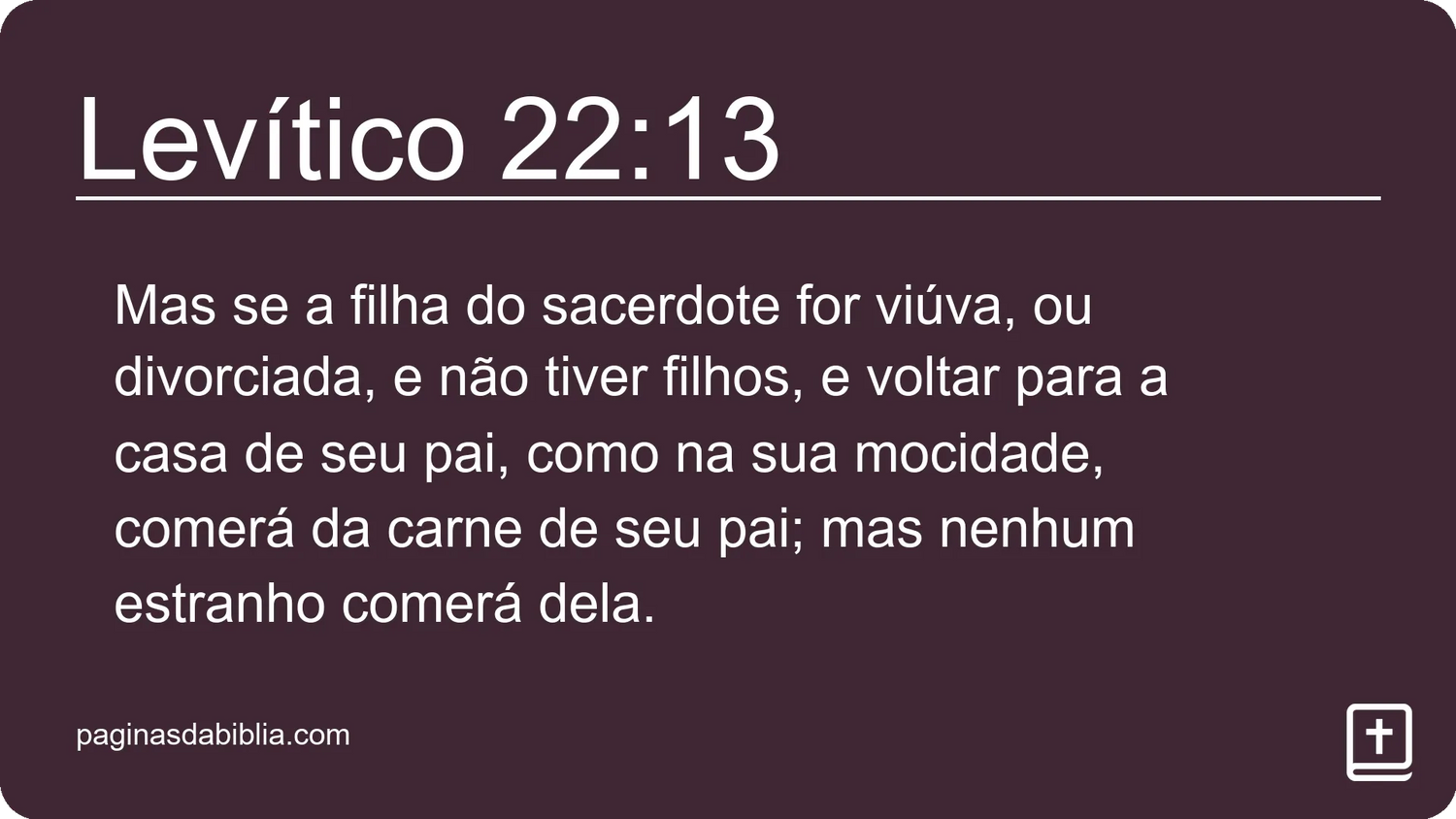 Levítico 22:13