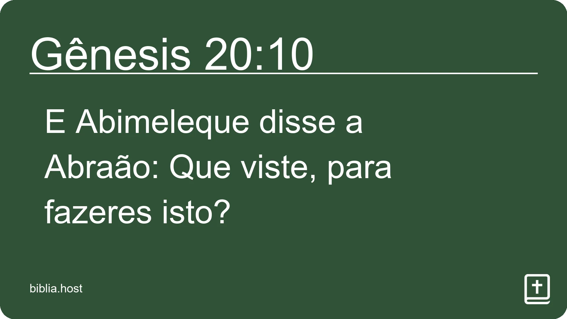 Gênesis 20:10