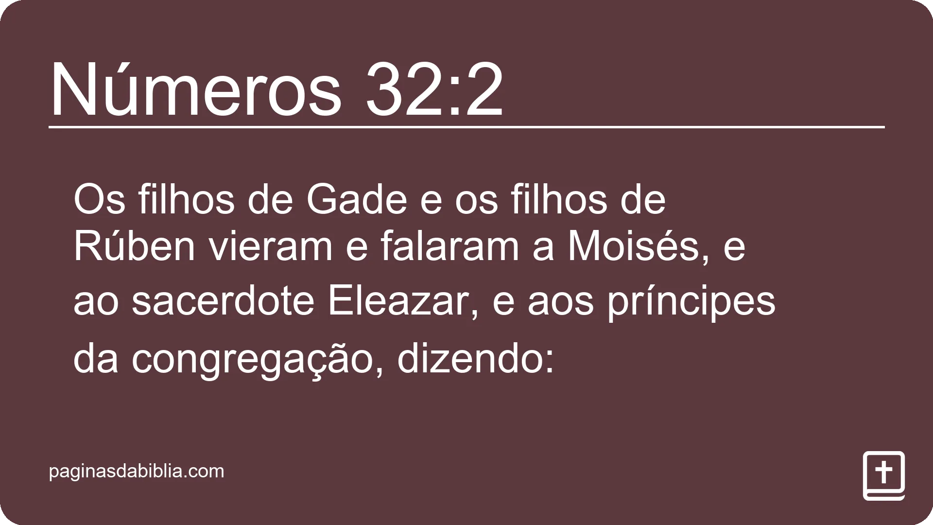 Números 32:2