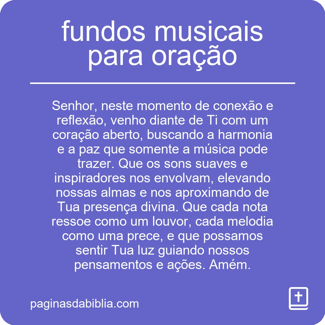 fundos musicais para oração