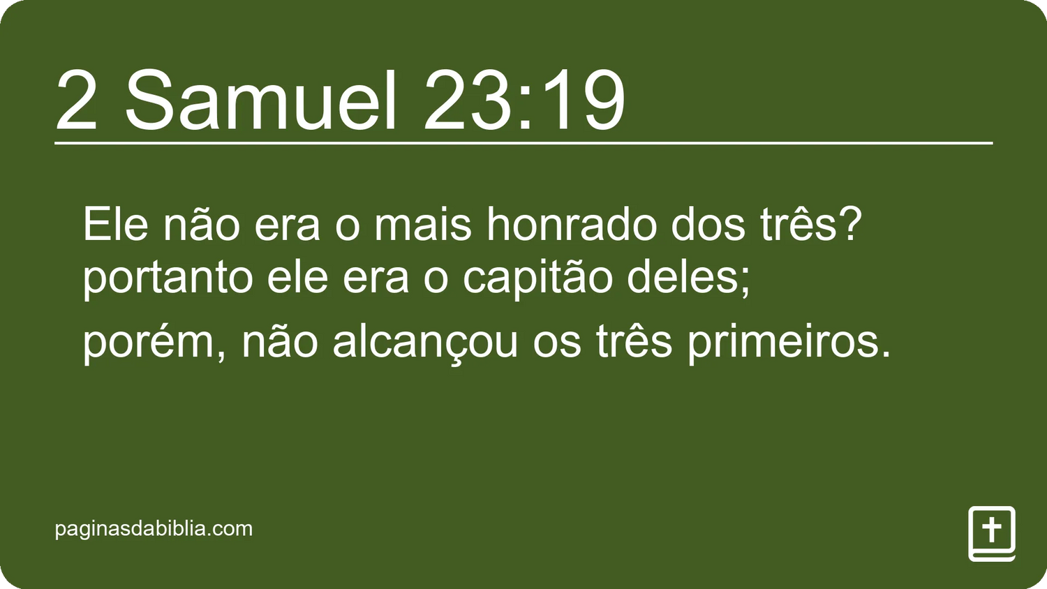 2 Samuel 23:19