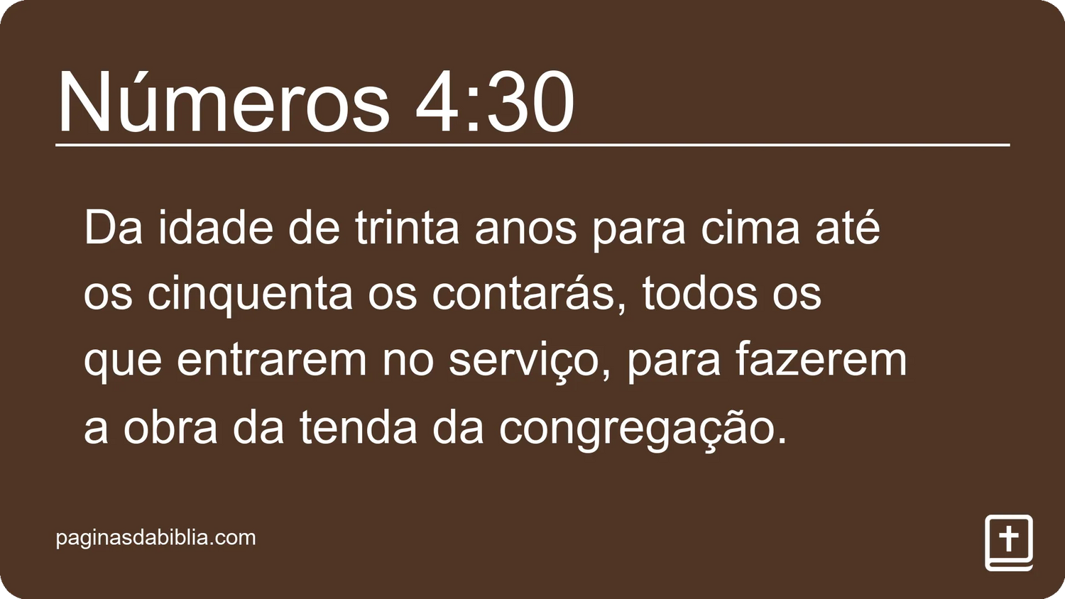 Números 4:30