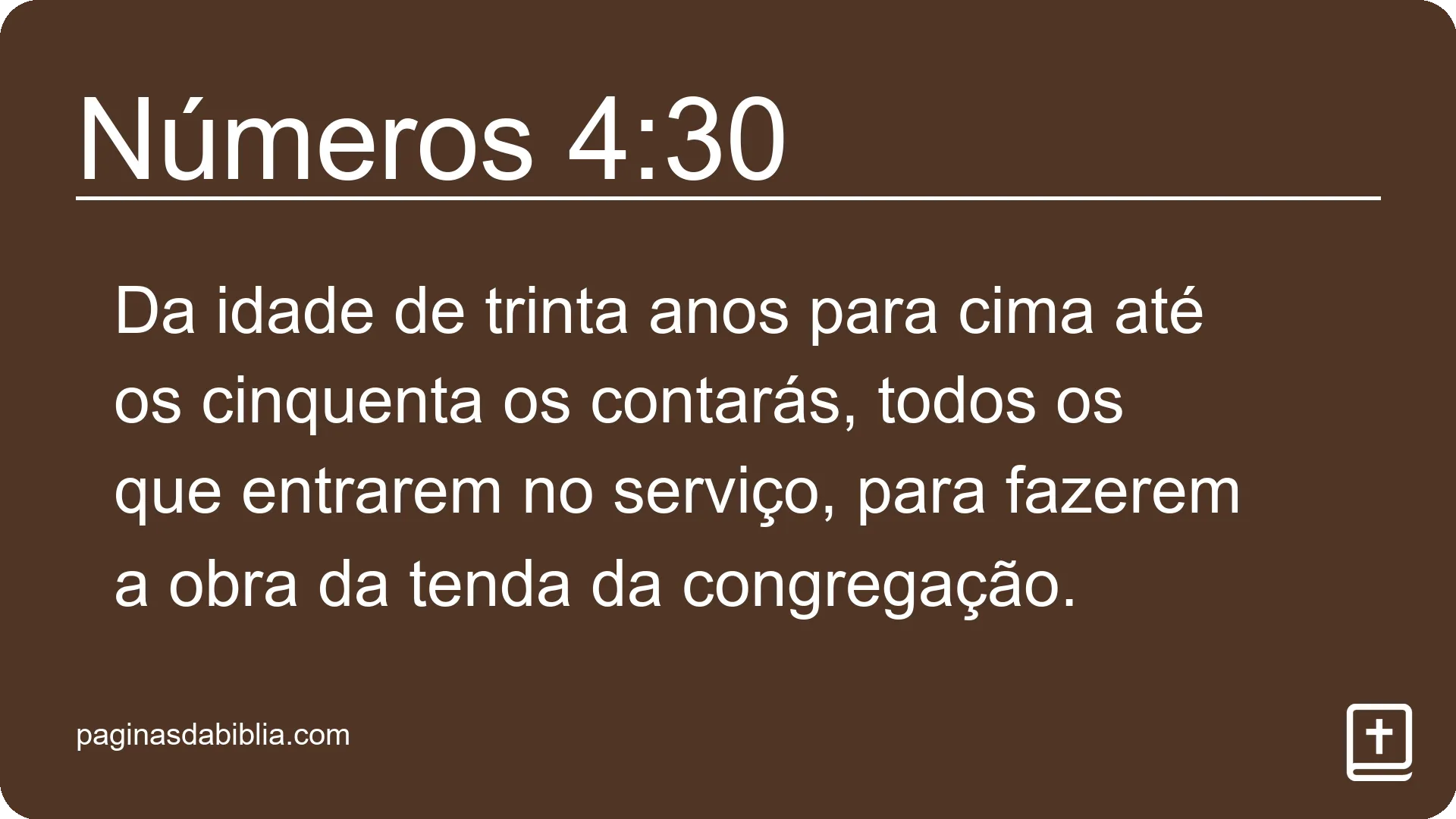 Números 4:30