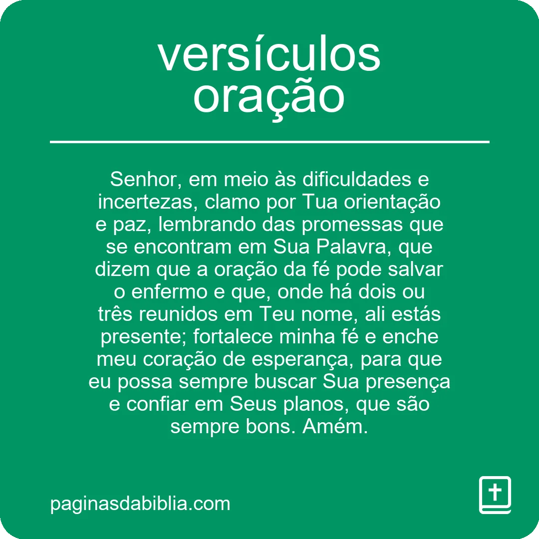 versículos oração