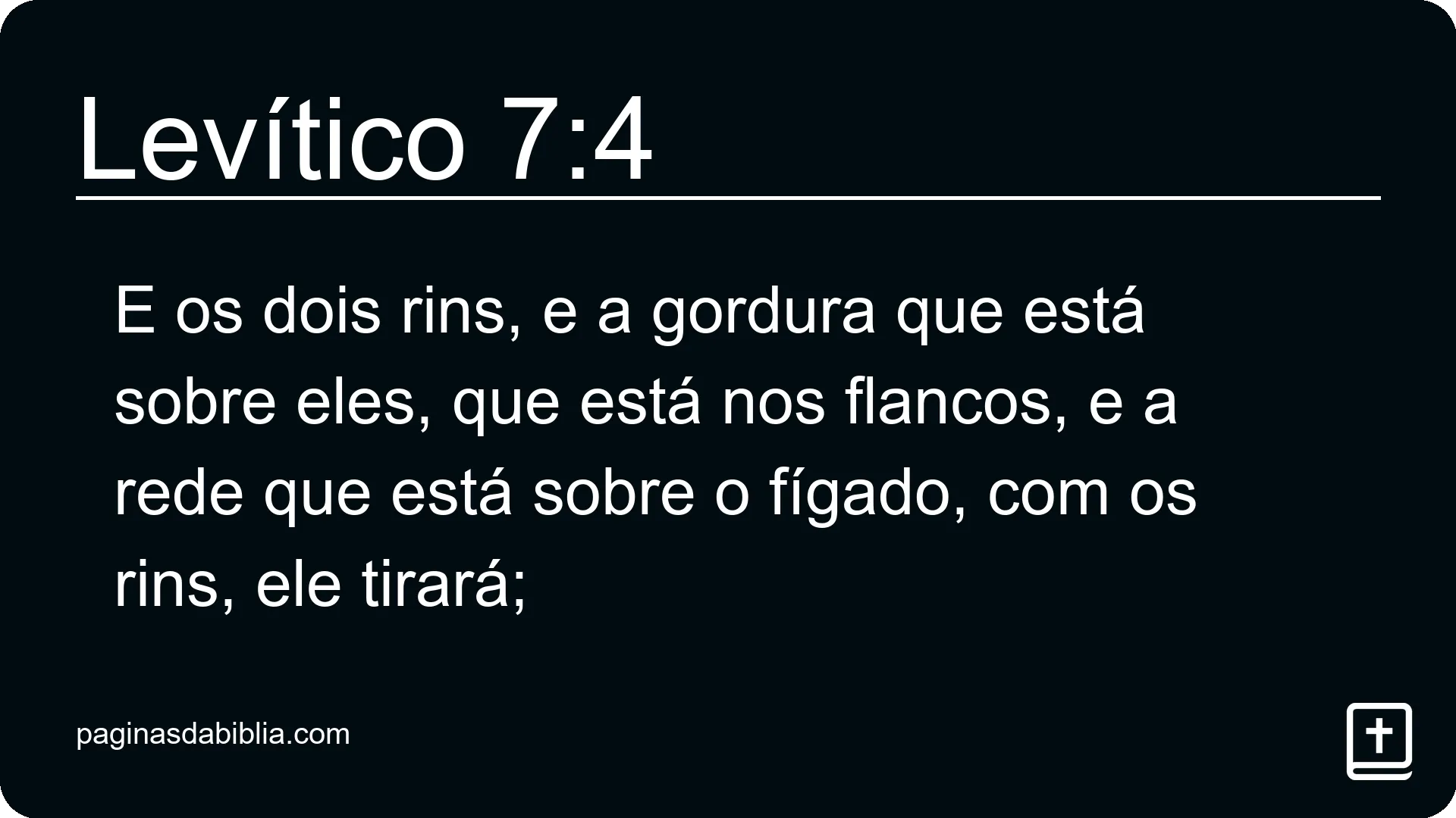 Levítico 7:4