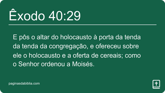 Êxodo 40:29