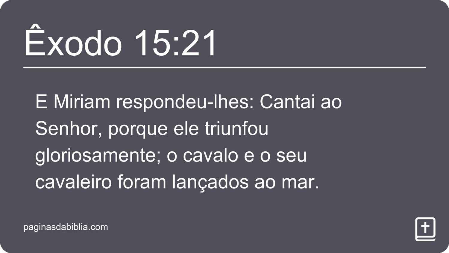 Êxodo 15:21