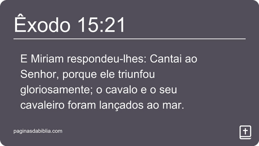 Êxodo 15:21