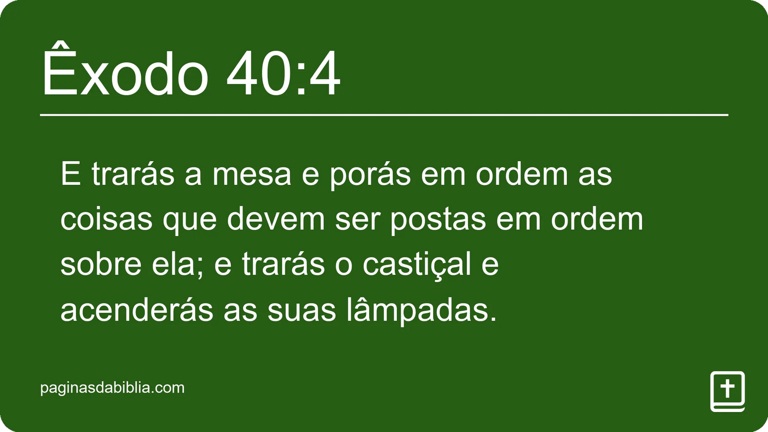 Êxodo 40:4