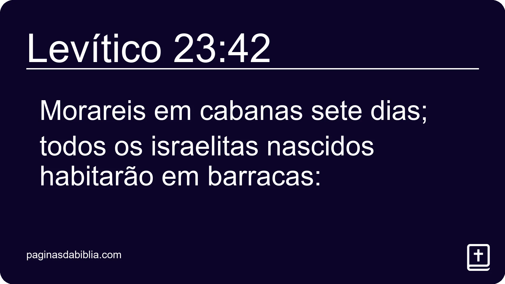 Levítico 23:42