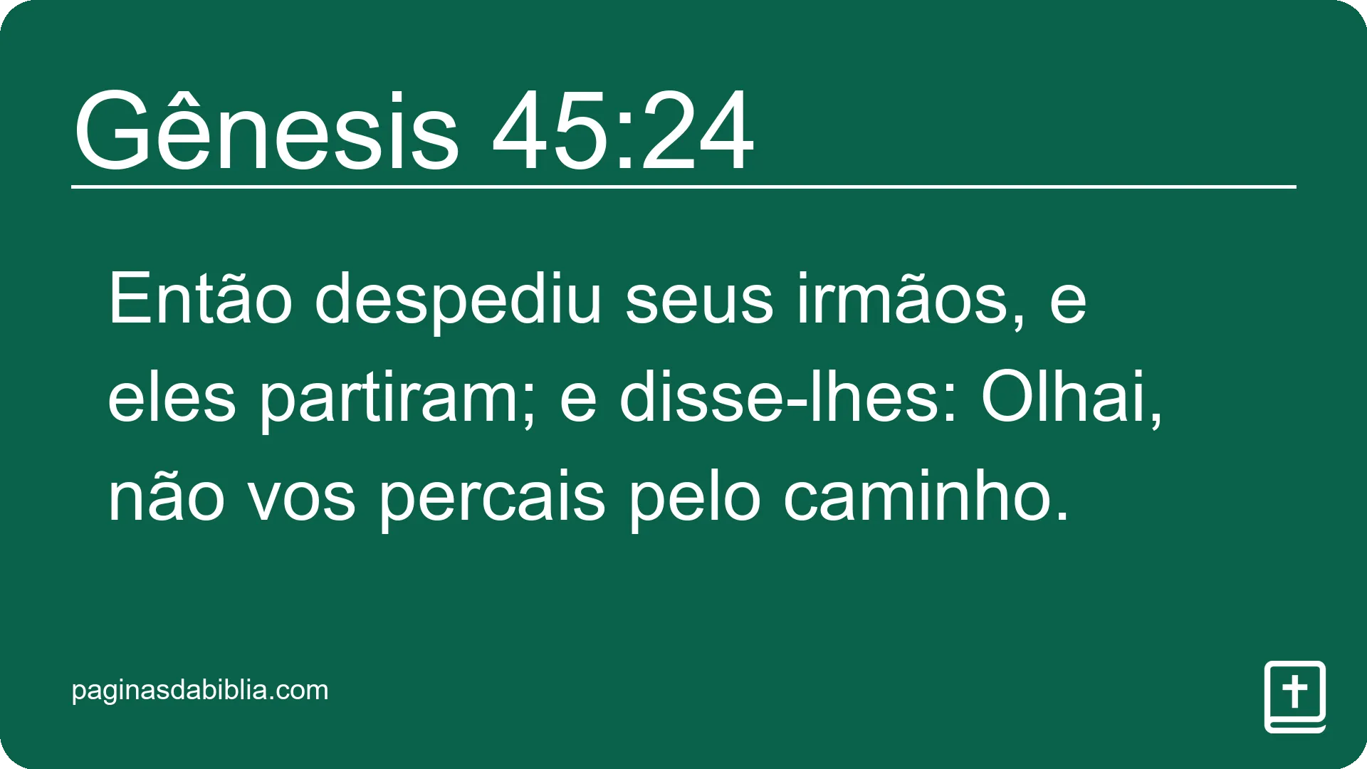 Gênesis 45:24