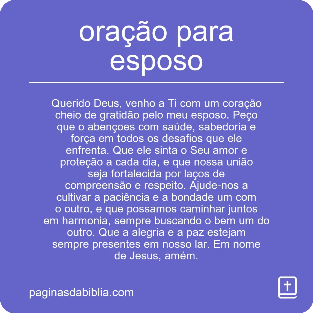 oração para esposo