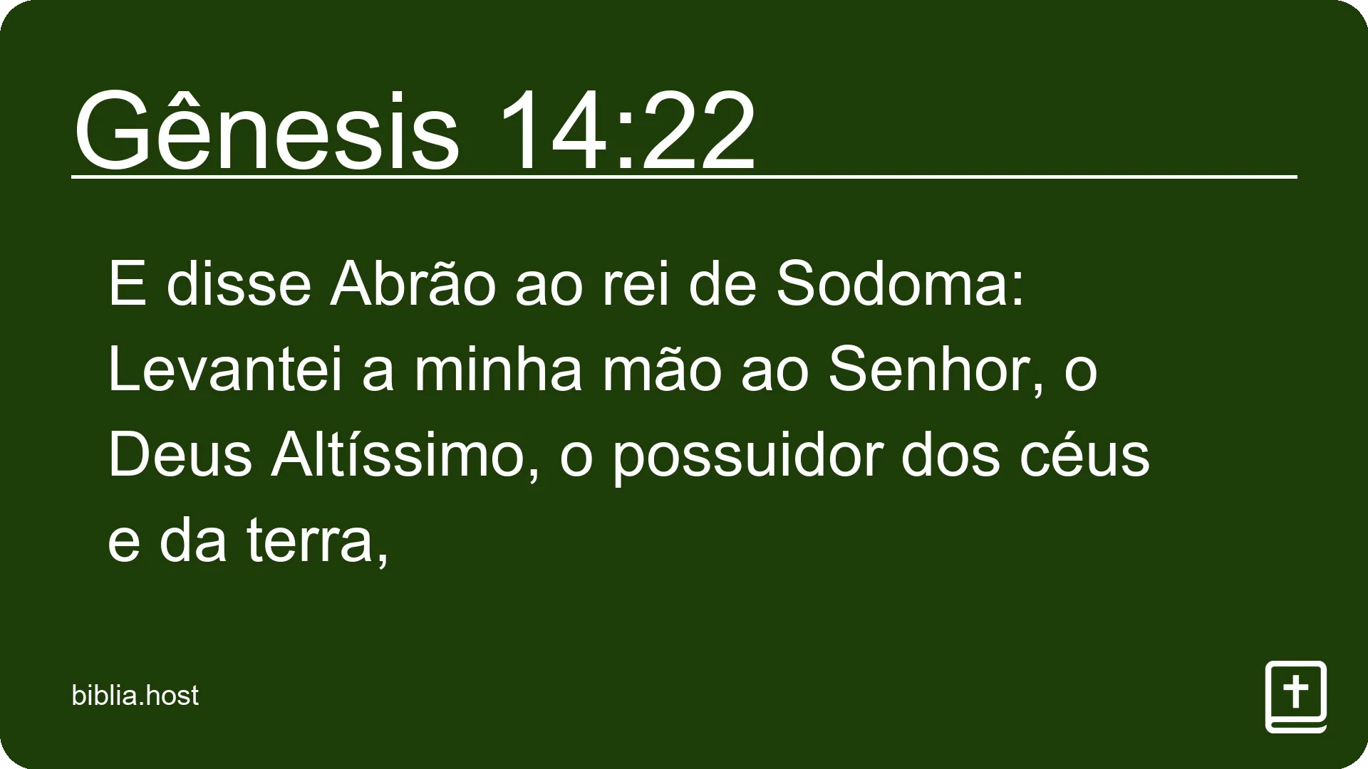 Gênesis 14:22