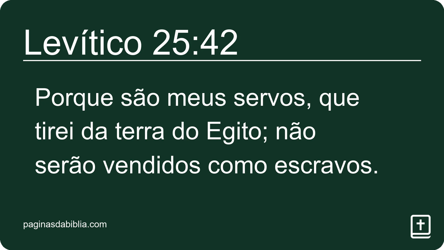 Levítico 25:42