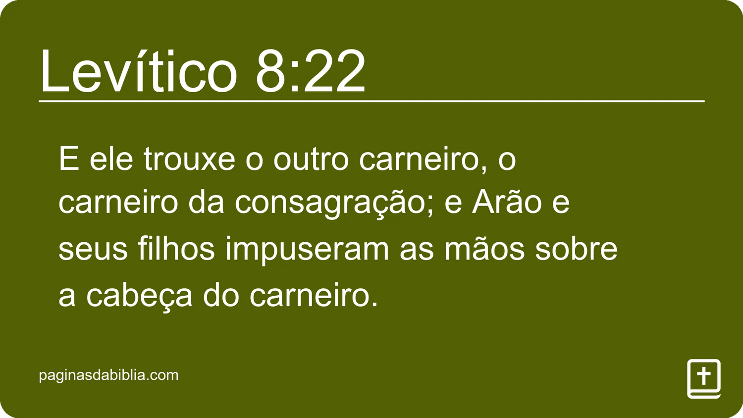 Levítico 8:22