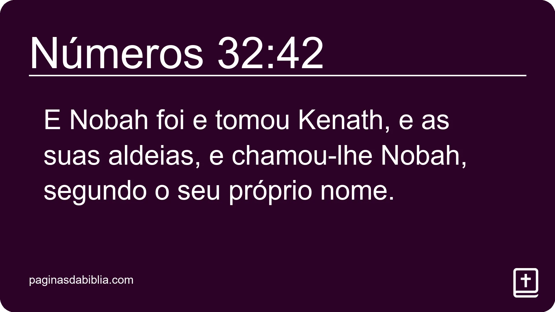 Números 32:42