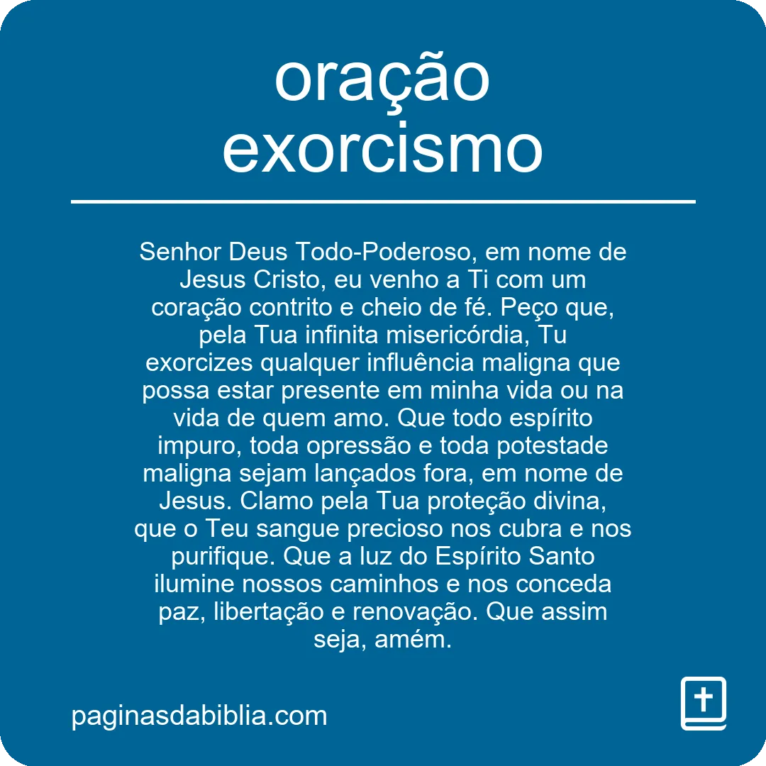 oração exorcismo