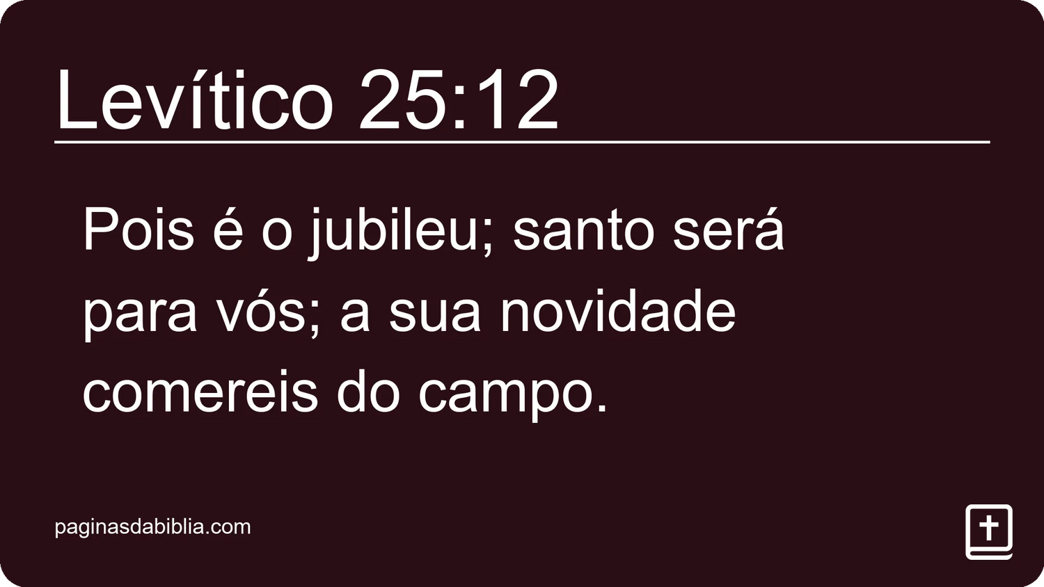 Levítico 25:12