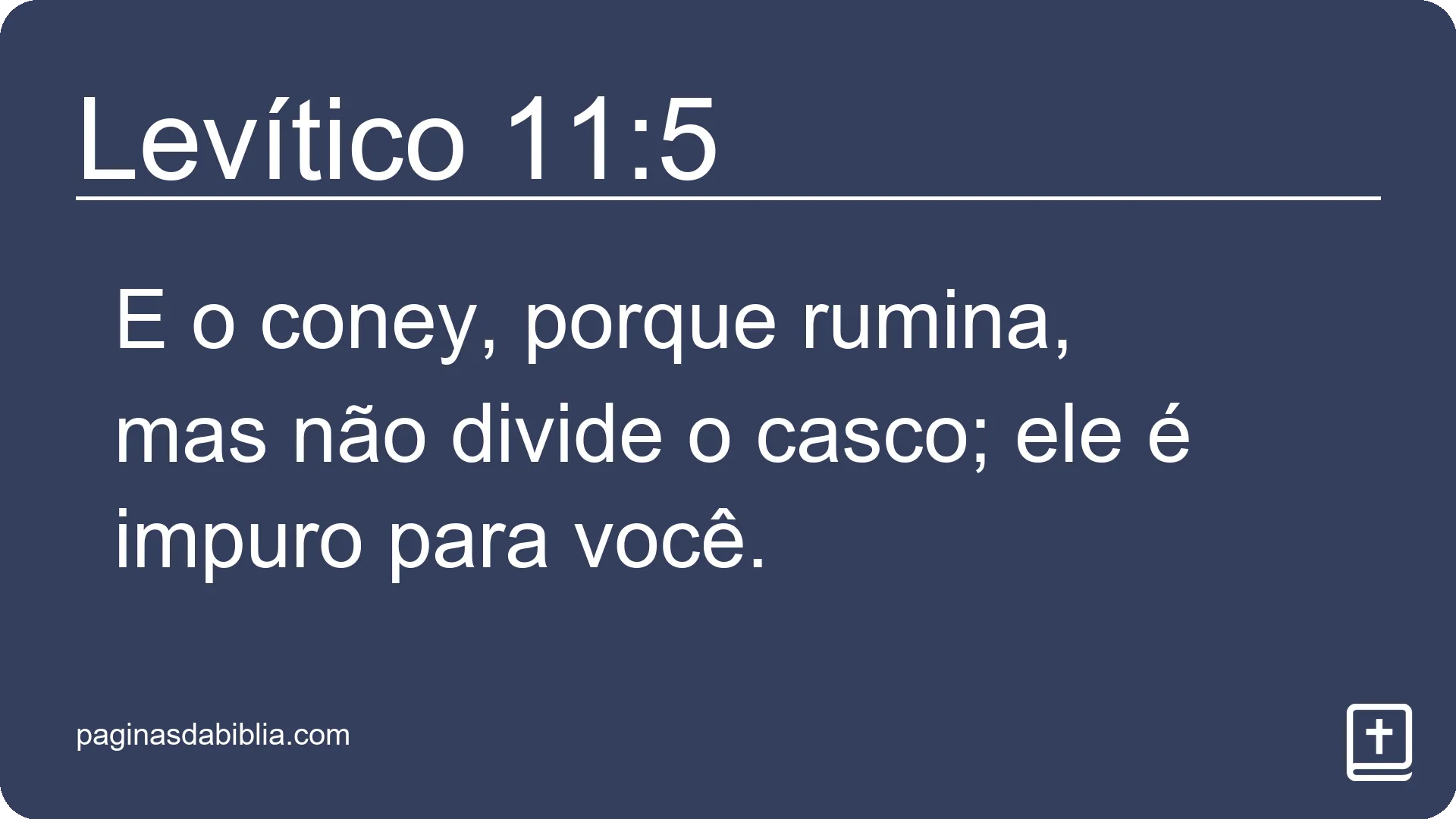 Levítico 11:5