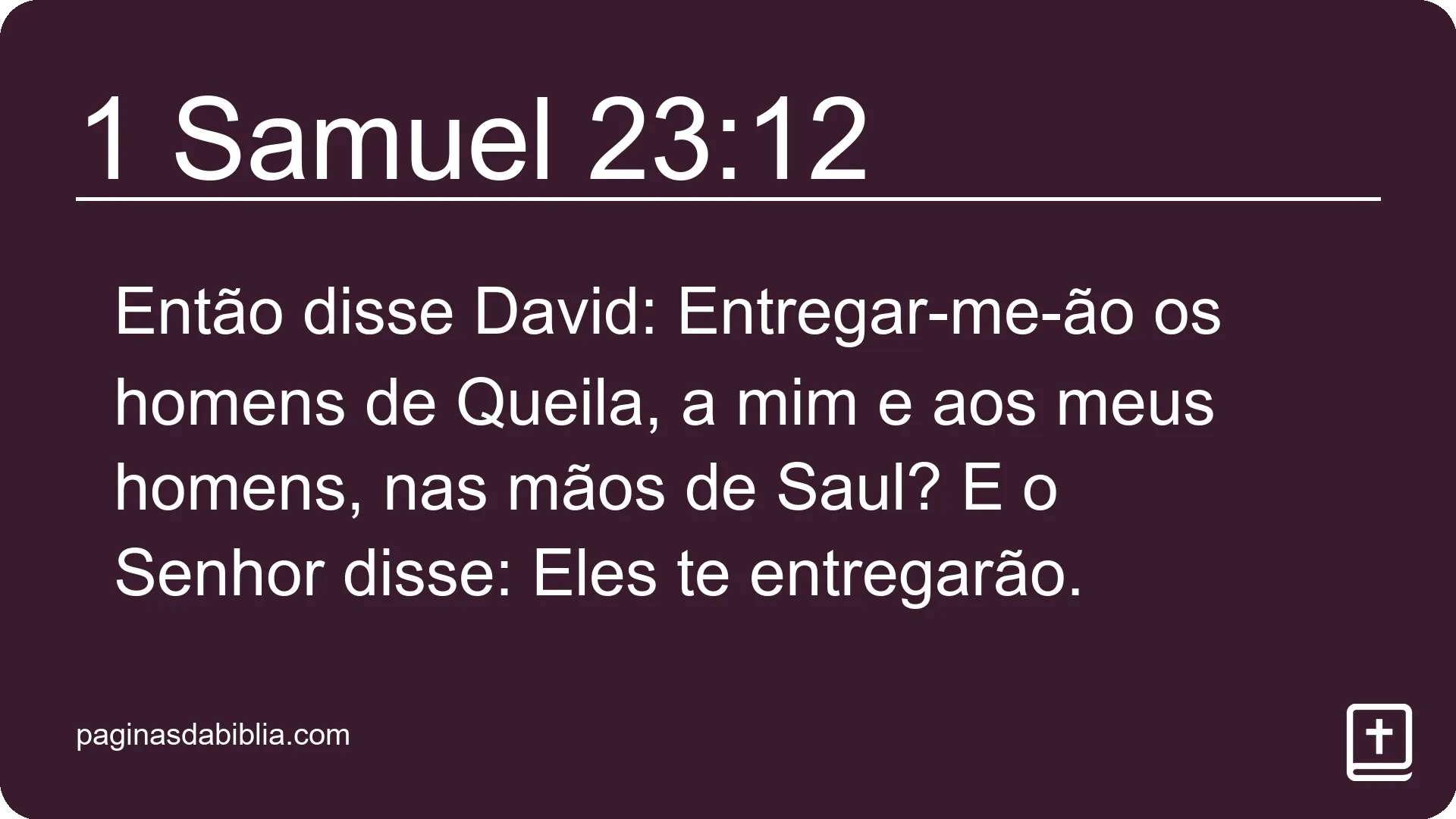 1 Samuel 23:12