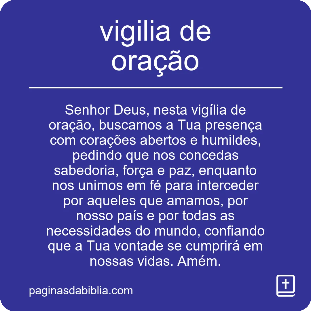 vigilia de oração