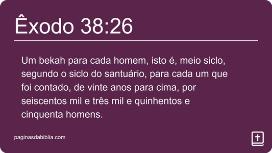 Êxodo 38:26