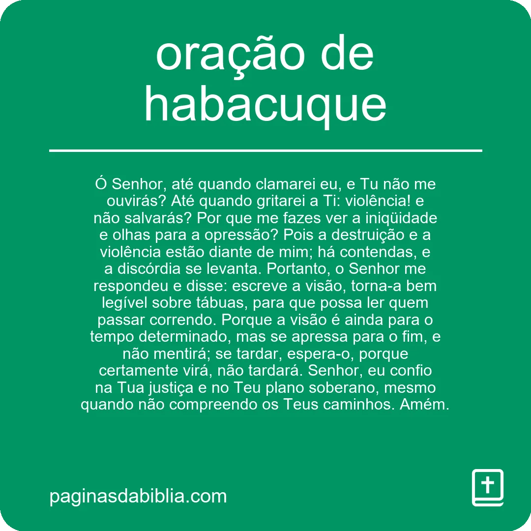 oração de habacuque