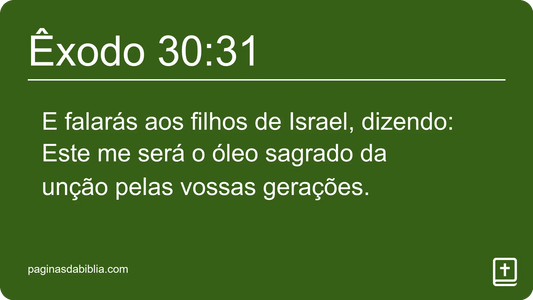 Êxodo 30:31