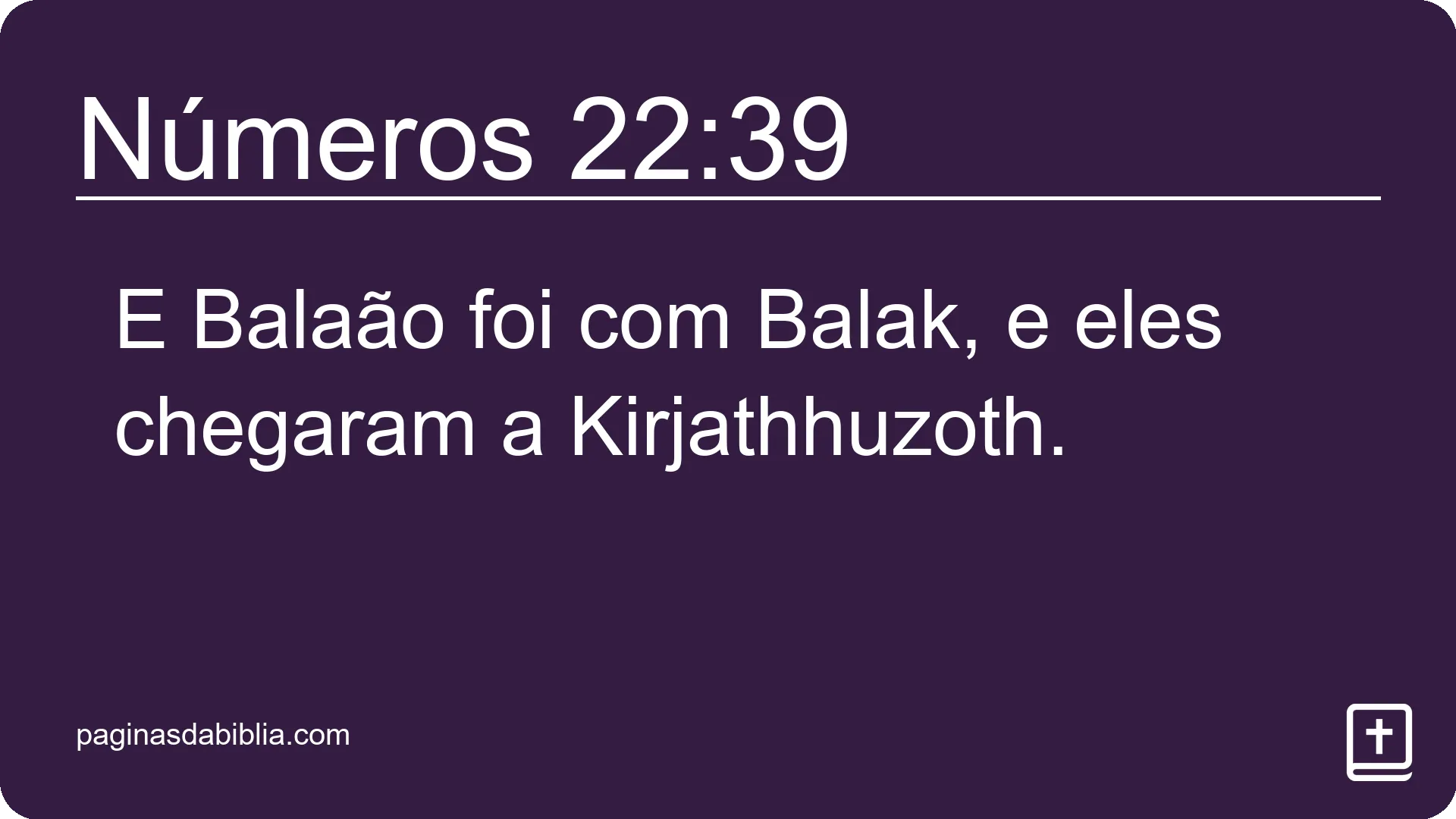 Números 22:39