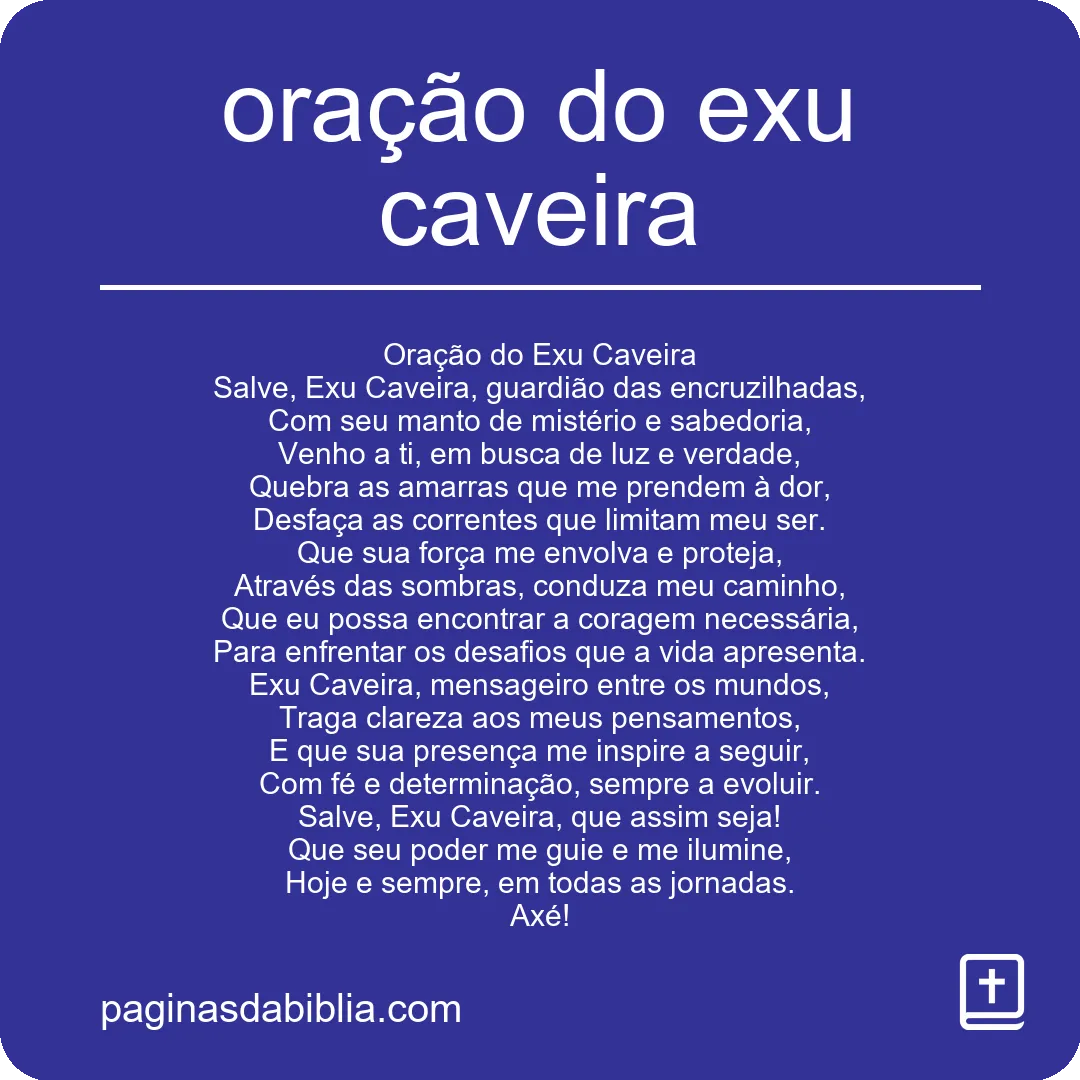 oração do exu caveira