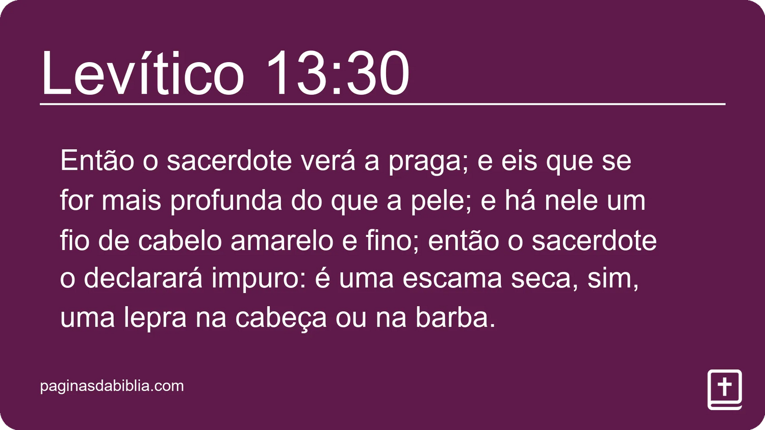 Levítico 13:30