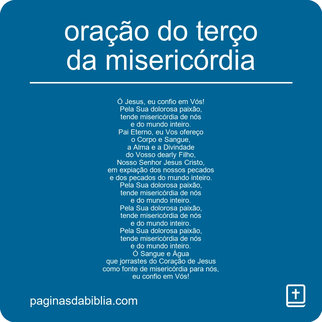 oração do terço da misericórdia