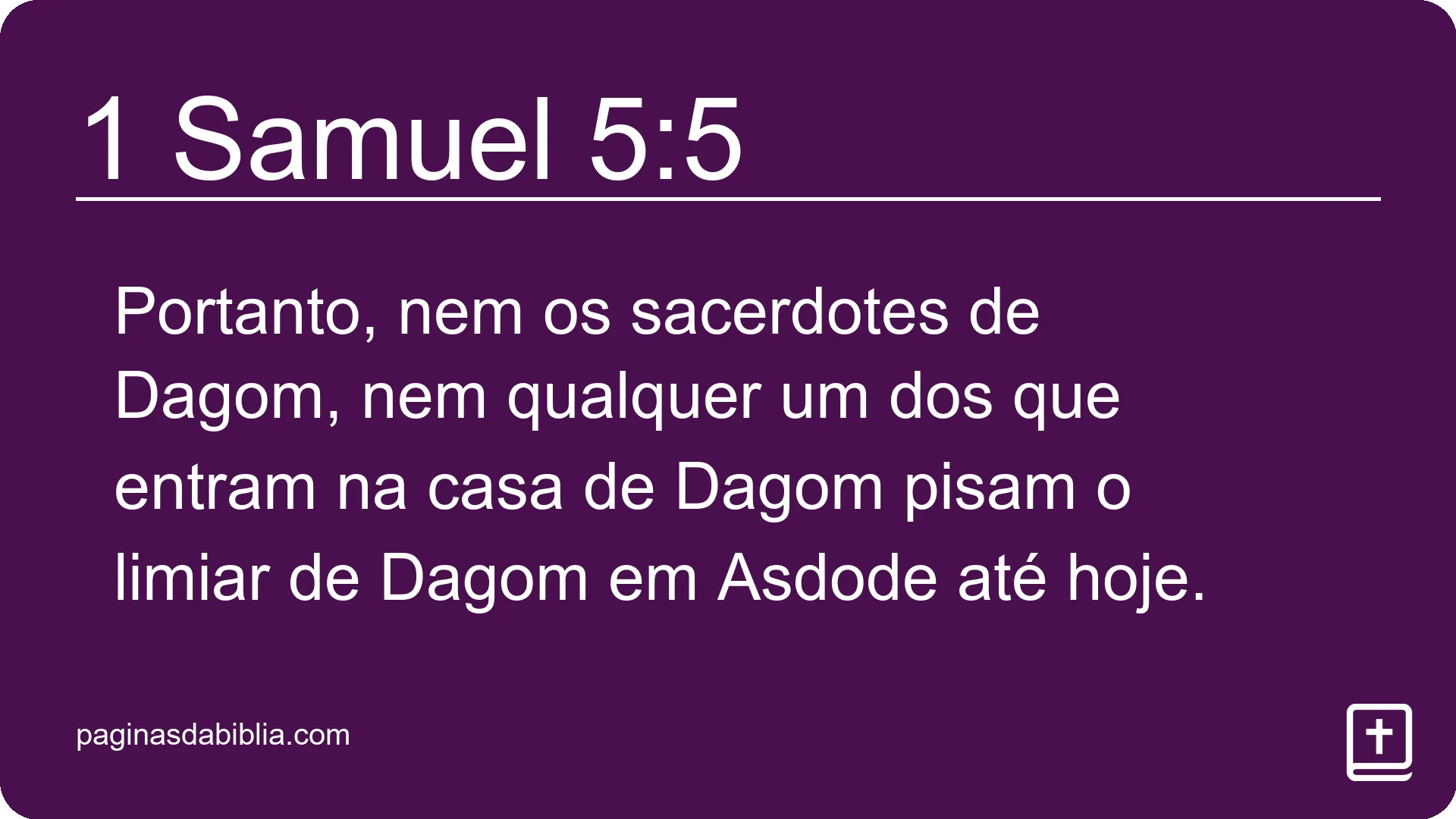 1 Samuel 5:5