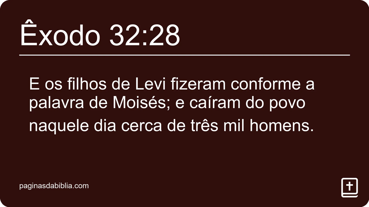 Êxodo 32:28