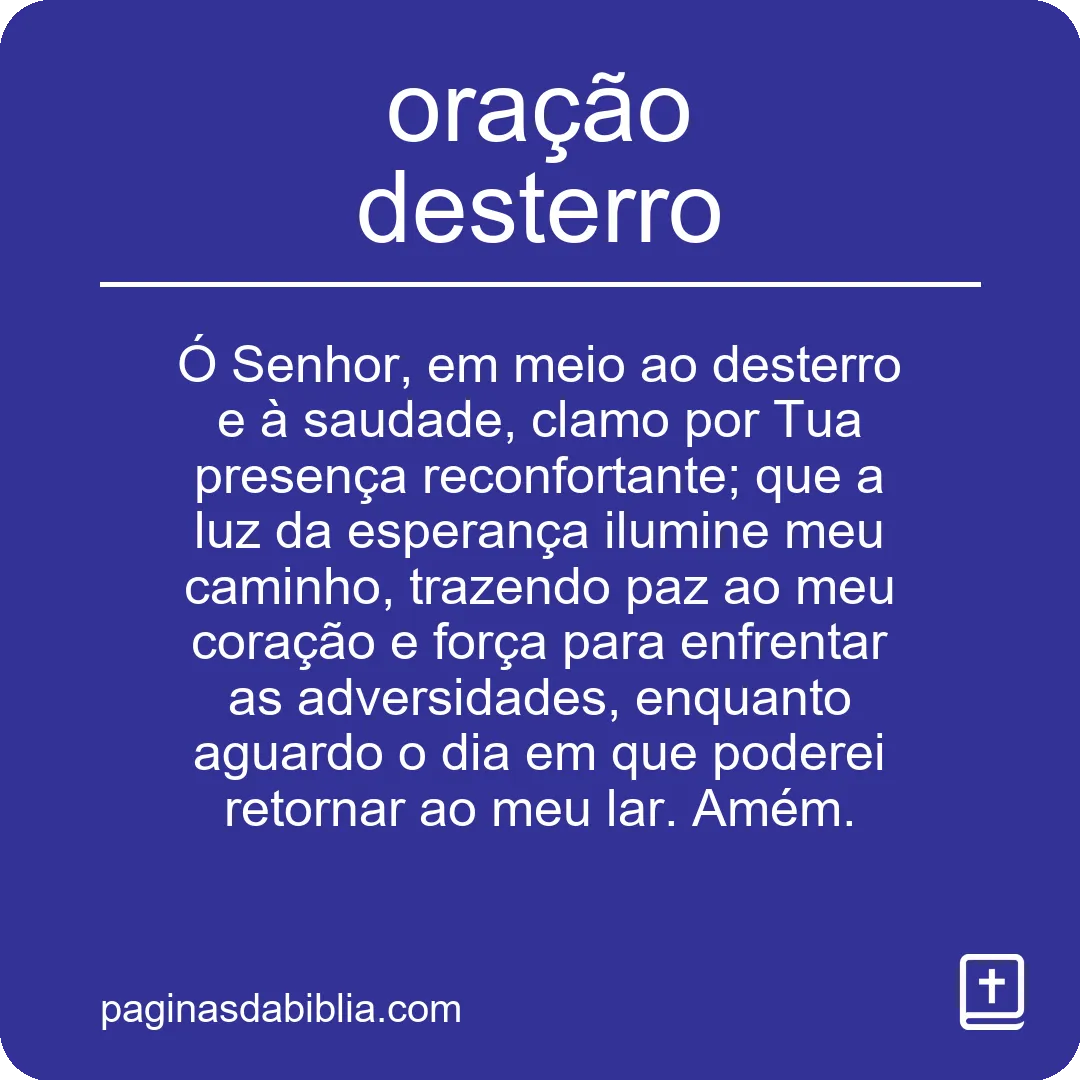 oração desterro