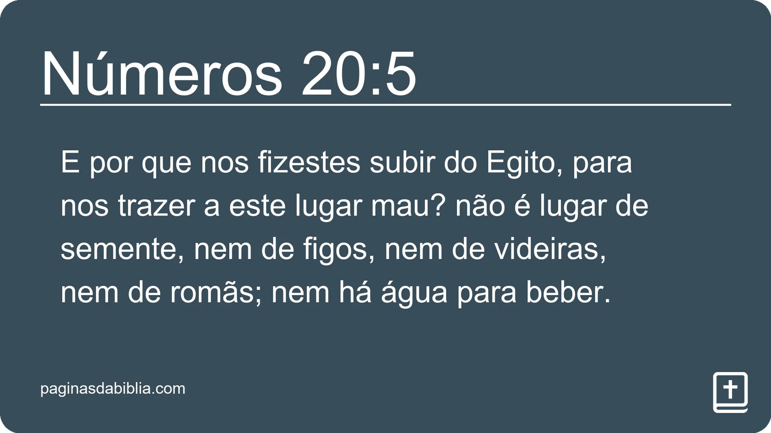 Números 20:5