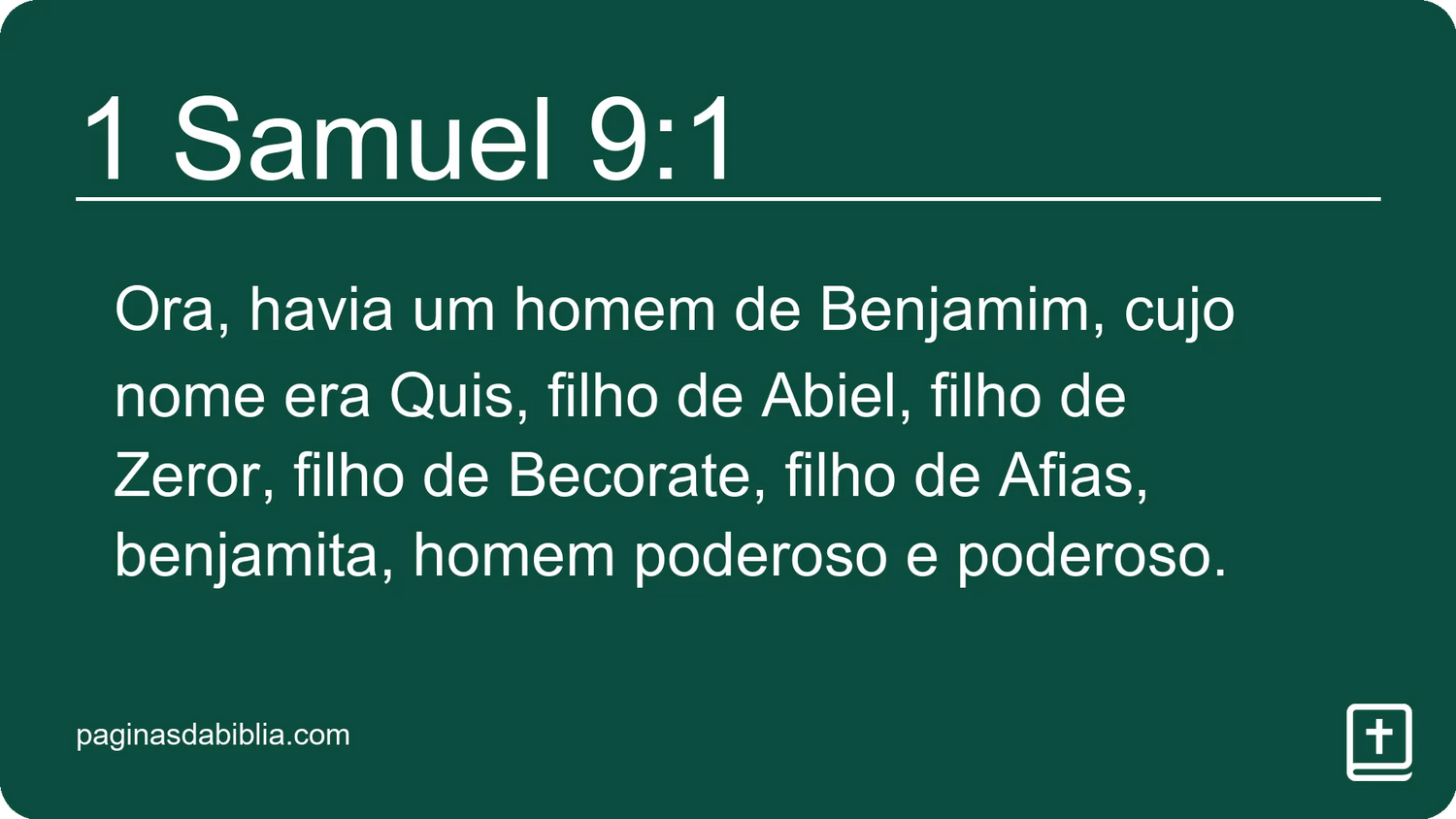 1 Samuel 9:1