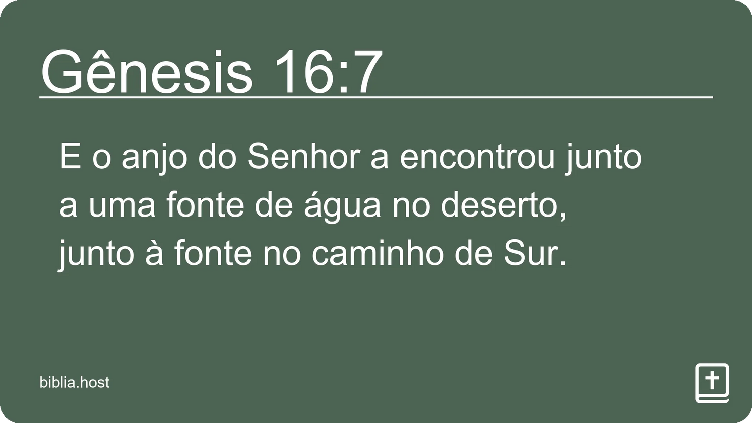 Gênesis 16:7