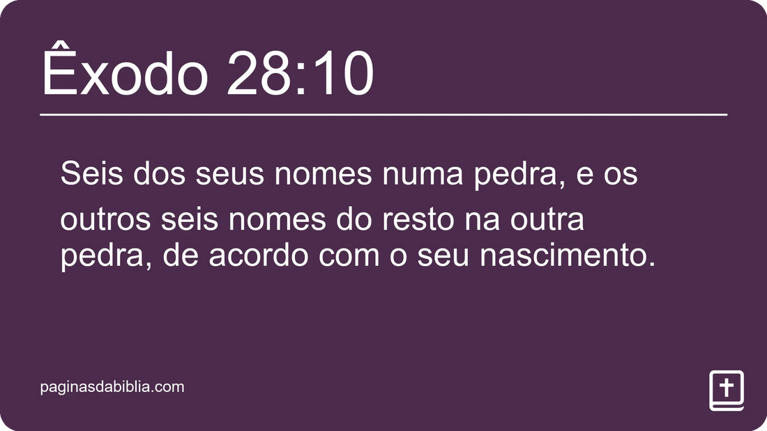 Êxodo 28:10