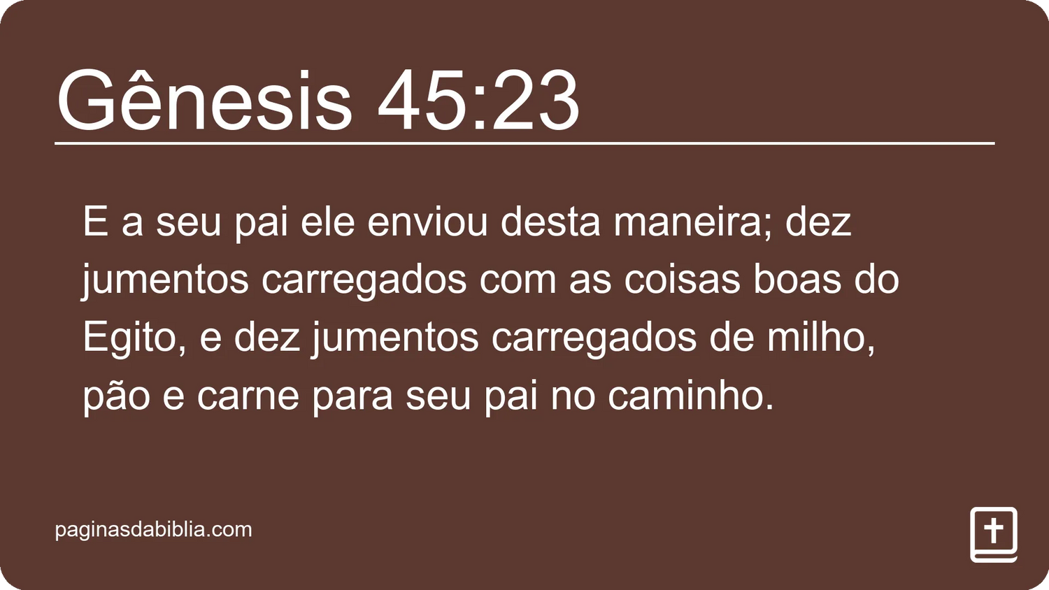 Gênesis 45:23